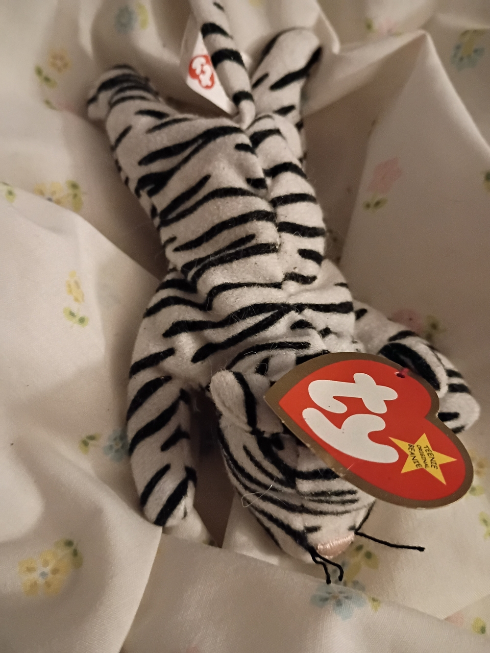 TY Plush White Tiger - White and Black